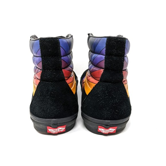 Vans Sk8-Hi Top Reissue Refract Black/Multi Suede Leather Sneakers EUC - Picture 7 of 10